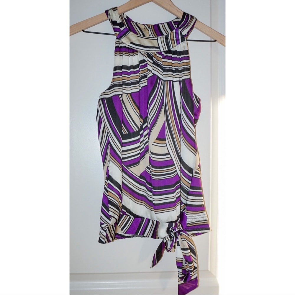 Cache Scoop Neck Sleeveless Blouse